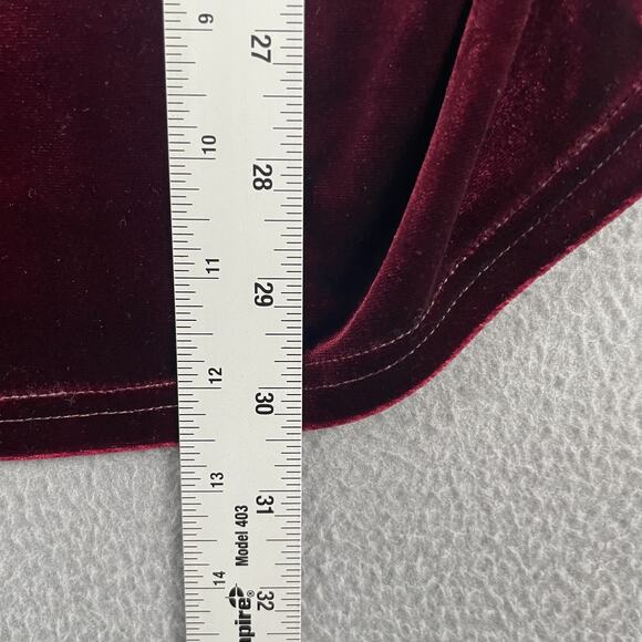 Sundance Dress Womens Medium Red Gray Velvet Tunic Long Sleeve Ruched Casual - Picture 6 of 6